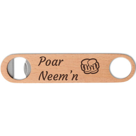 Flesopener hout-rvs Poar Neem'n