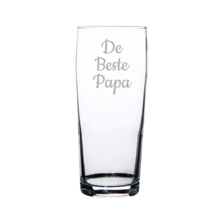 Gegraveerde bierfluitje 19cl De Beste Papa