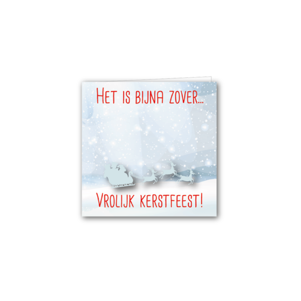 Kerstkaart snow santa